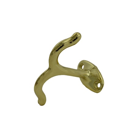Ives Commercial Aluminum Ceiling Hook Bright Brass Finish 580A3